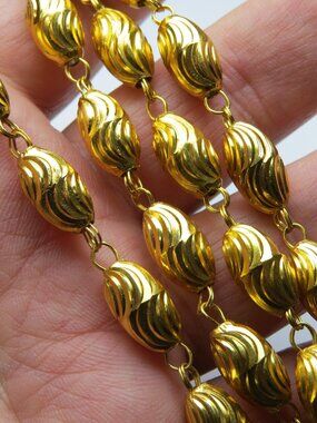 22k Hand Made Diamond cut Necklace
